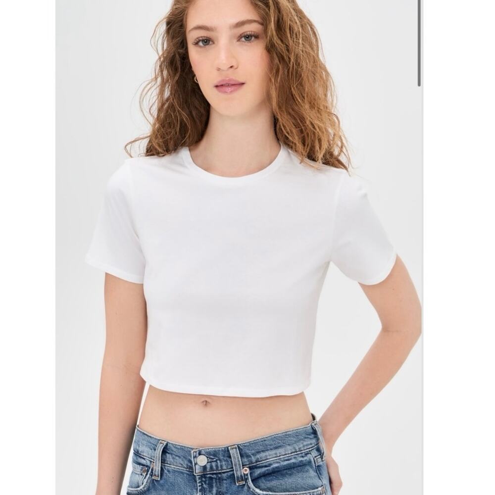 NWOT Favorite Daughter The Laura Crop Top in White SZ M